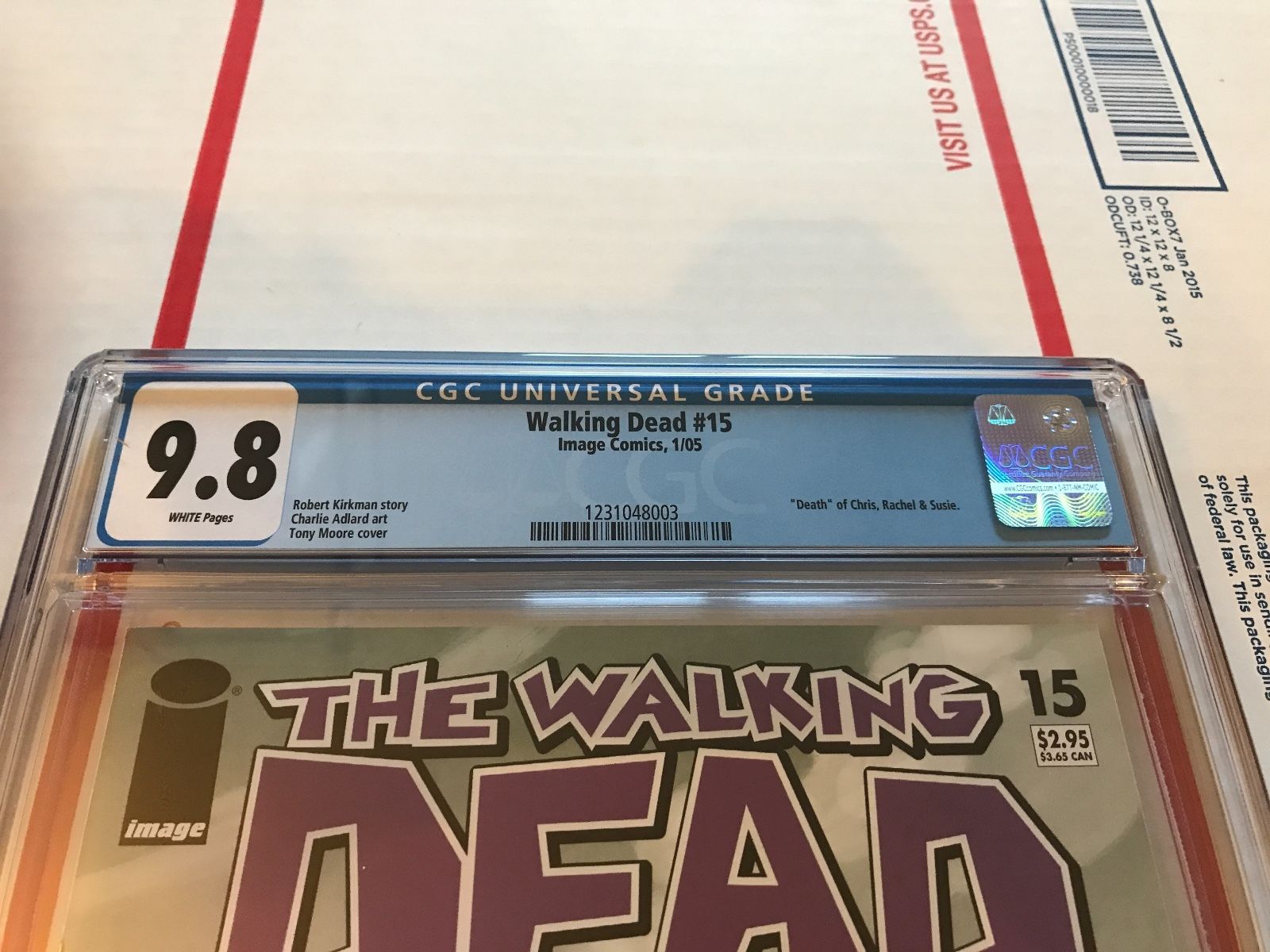 The Walking Dead #15 CGC 9.8 (Jan 2005, Image) Kirkman, Moore, Adlard