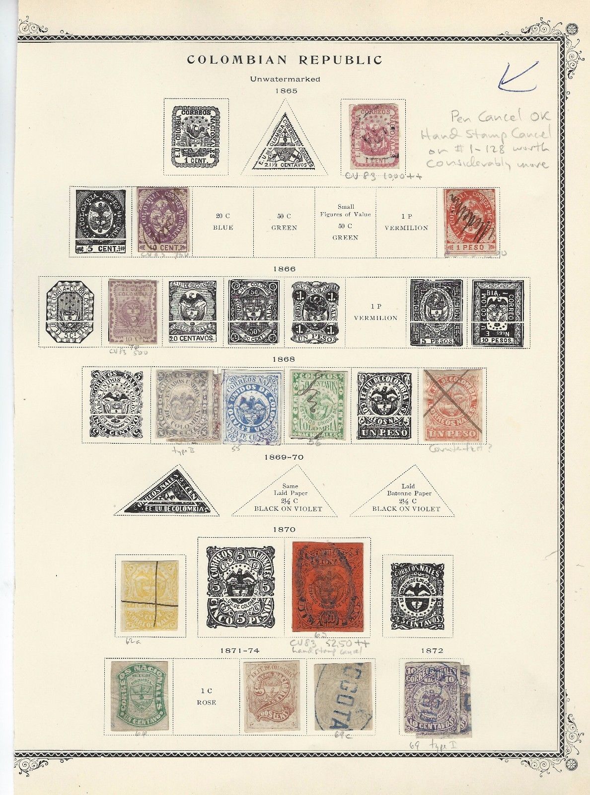 COLOMBIA - FANTASTIC USED / MINT EARLY YEARS STAMPS COLLECTION (1865-1904)