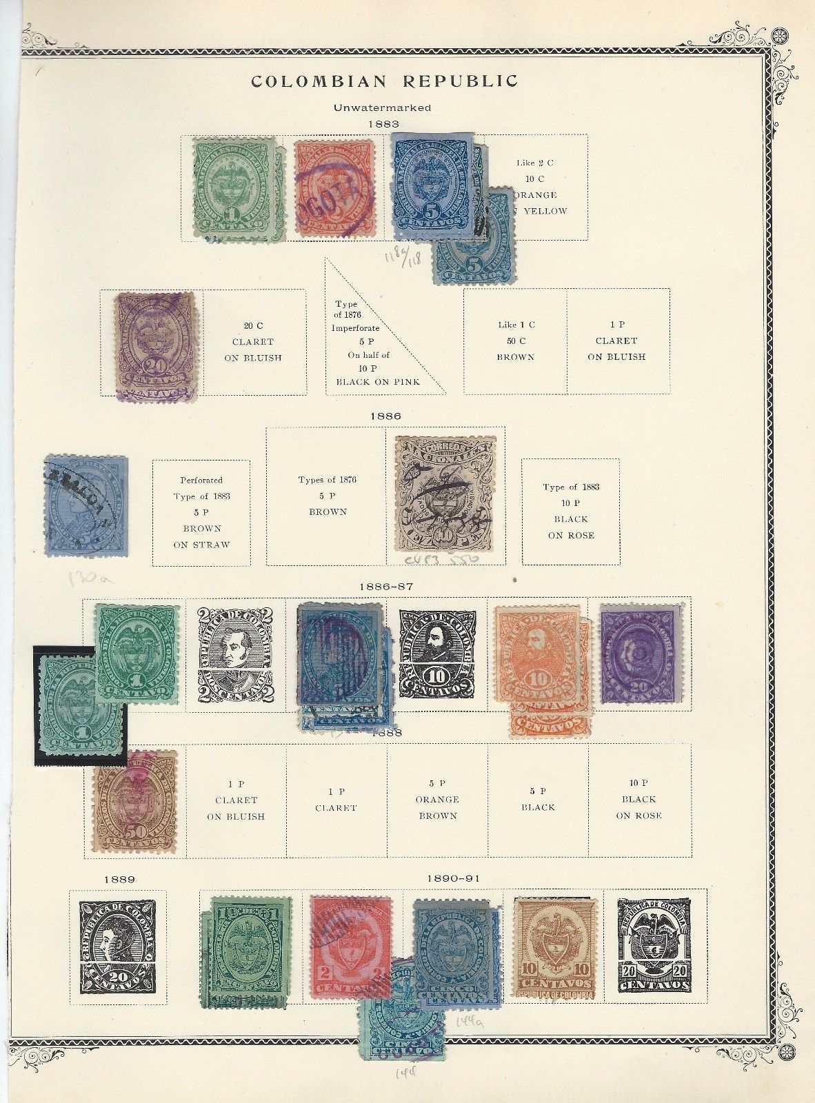 COLOMBIA - FANTASTIC USED / MINT EARLY YEARS STAMPS COLLECTION (1865-1904)