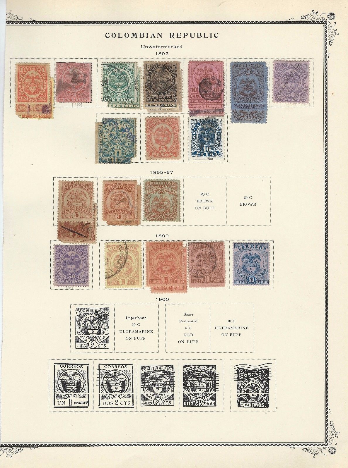 COLOMBIA - FANTASTIC USED / MINT EARLY YEARS STAMPS COLLECTION (1865-1904)