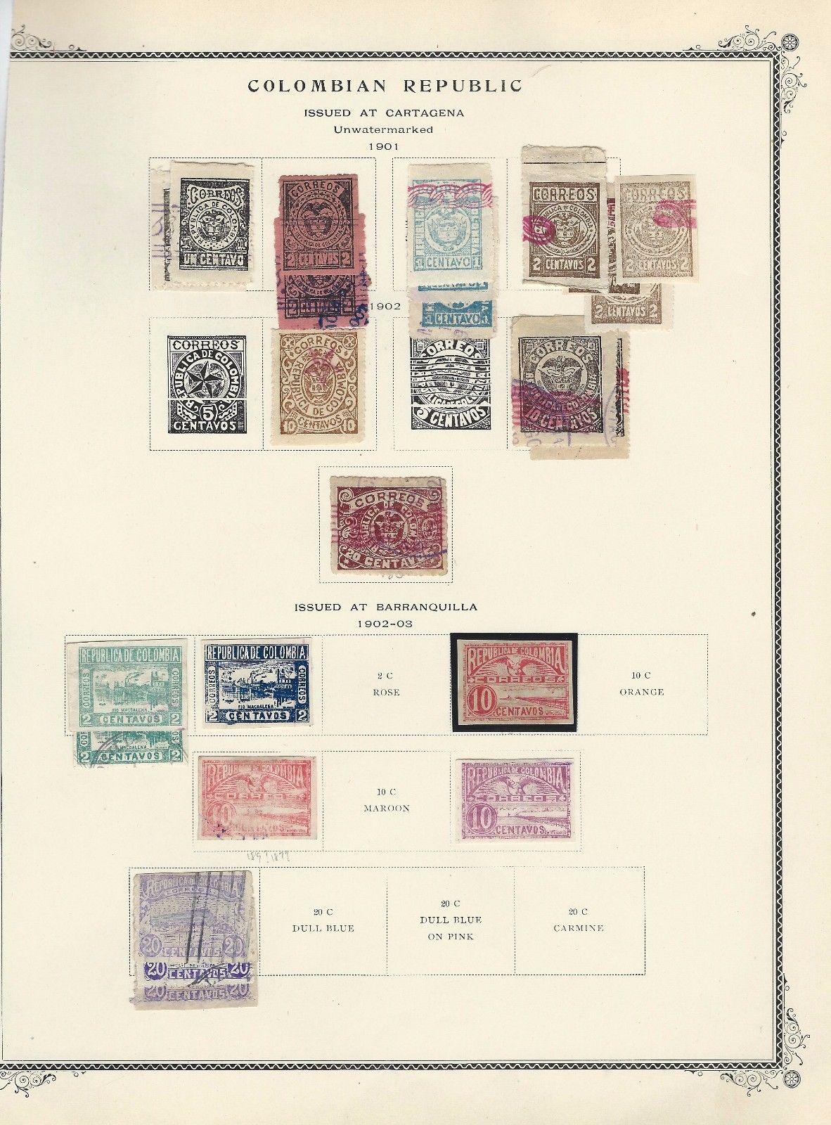 COLOMBIA - FANTASTIC USED / MINT EARLY YEARS STAMPS COLLECTION (1865-1904)