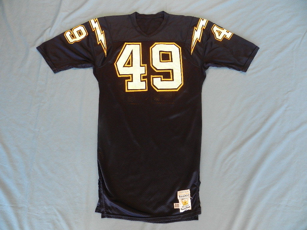 1988 San Diego Chargers game used jersey