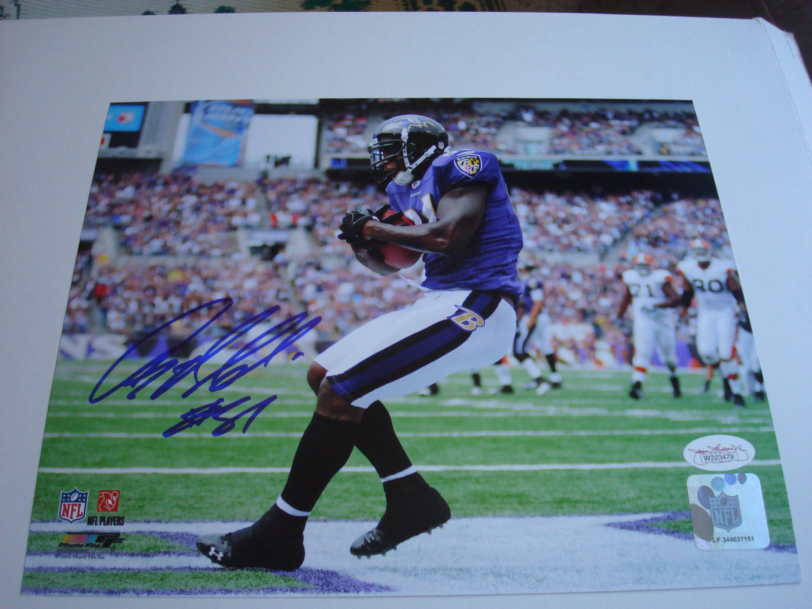 Anquan Boldin Signed 8x10 Photo Baltimore Ravens JSA COA Autographed a