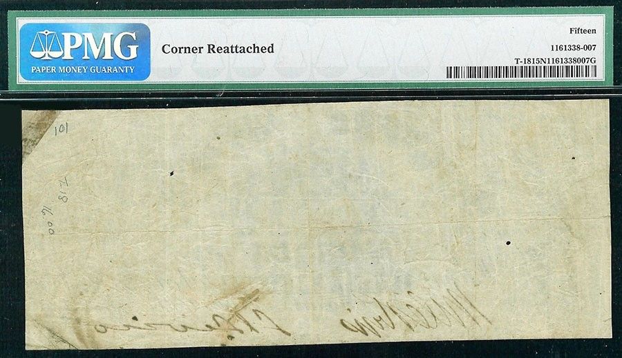 1861 CONFEDERATE STATES OF AMERICA $20 RICHMOND,VIRGINIA NOTE PMG CHOICE FINE 15