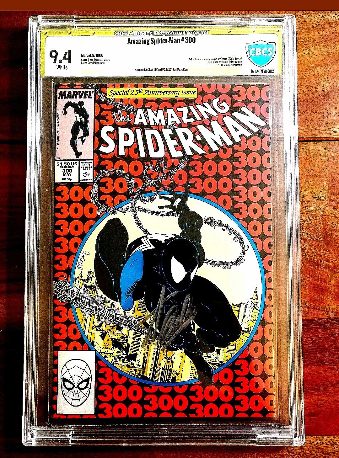 The Amazing Spider-Man #300 1st full Venom CBCS 9.4 NM Signed Stan Lee!