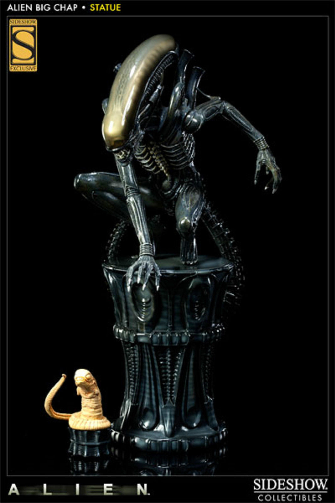 SIDESHOW EXCLUSIVE ALIEN BIG CHAP POLYSTONE STATUE Chest Burster Predator bust