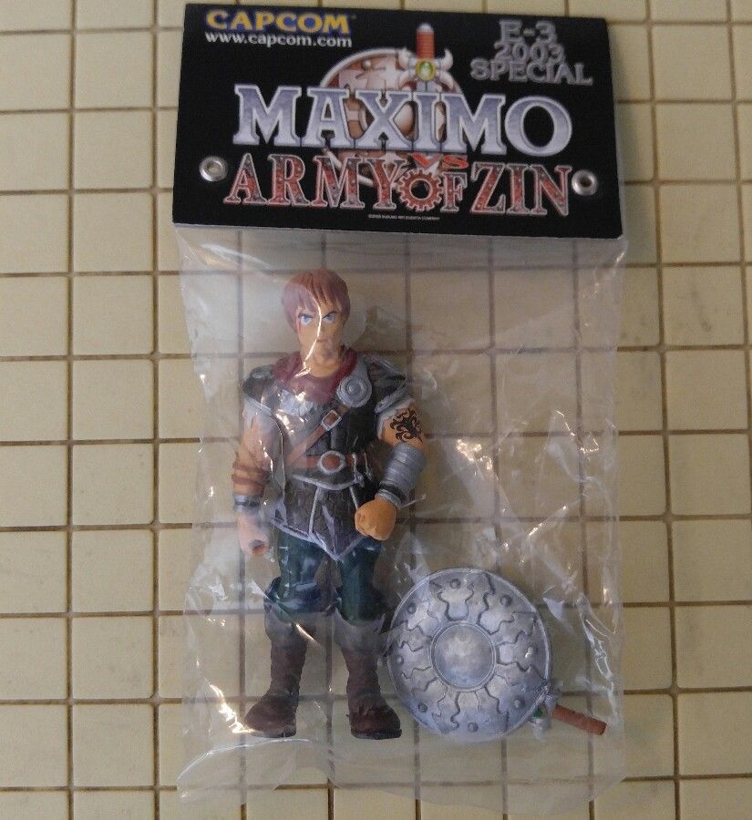 MAXIMO vs ARMY OF ZIN Rare 2003 E3 Expo Action Figure - Capcom Swag Mint/Bagged!