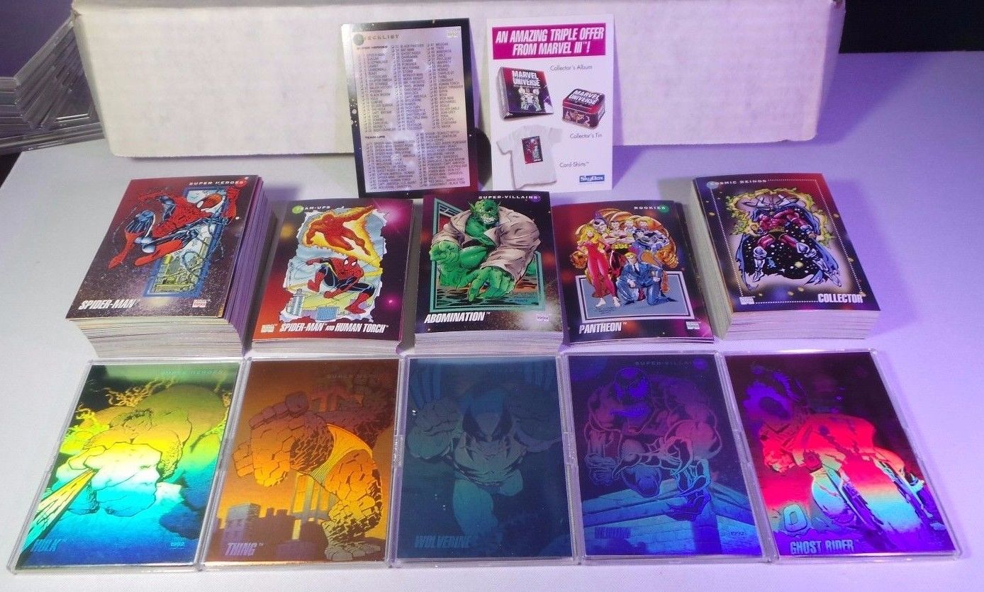 1992 IMPEL MARVEL UNIVERSE SERIES 3 200 CARD COMPLETE SET + 5 Holograms NM/MT