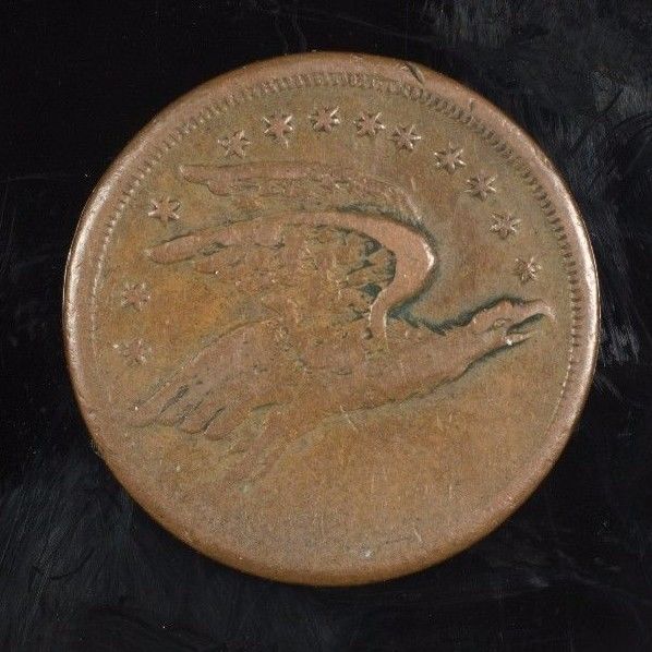 1863 CIVIL WAR TOKEN / STORECARD F-165 GR-1A OHIO WRIGHT MISALIGNED DIES