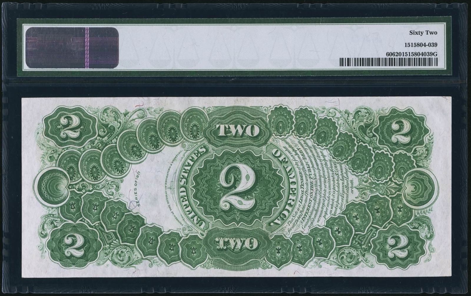 $2 1917 Legal Tender PMG 62 Uncirculated