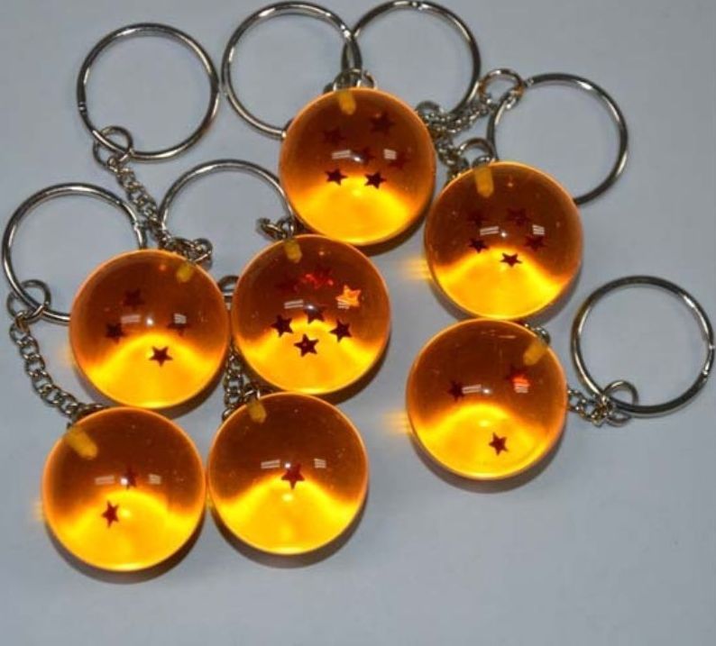 Cosplay Dragon Ball Z DBZ Crystal Ball 7 Stars Keychain Pendant Keyring new