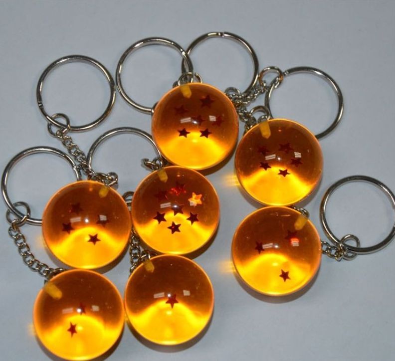 Cosplay Dragon Ball Z DBZ Crystal Ball 7 Stars Keychain Pendant Keyring new