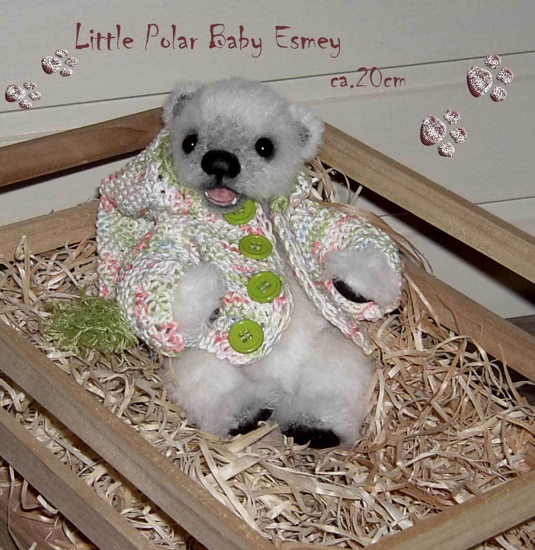 Pattern/Pattern for Baby Polar Bear ESMEY approx 20cm PDF file (E-Pattern)