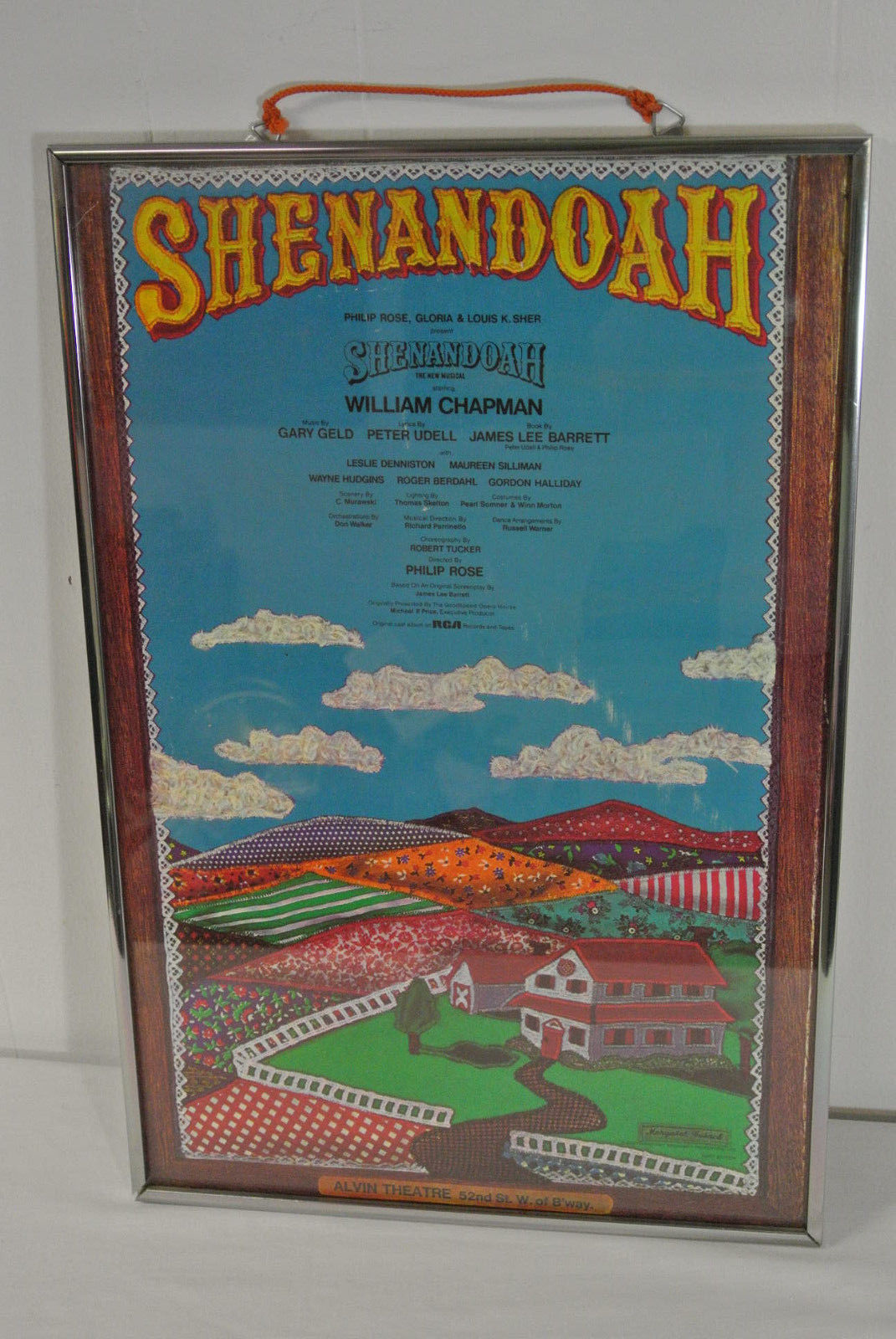 SHENANDOAH POSTER WINDOW CARD THEATER BROADWAY THICK CARD STOCK FRAMED 1st Ed.