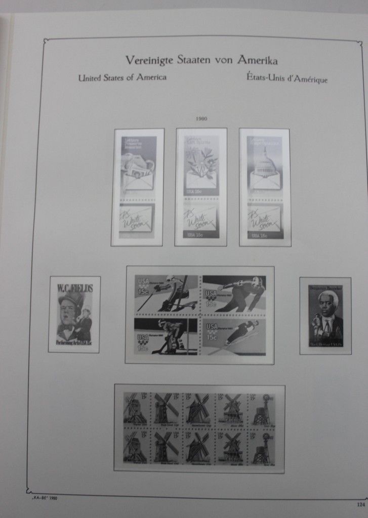 Davos  USA   Hingeless Stamp Album 1980-1995 with Davos & KA BE Pages  -ST-052