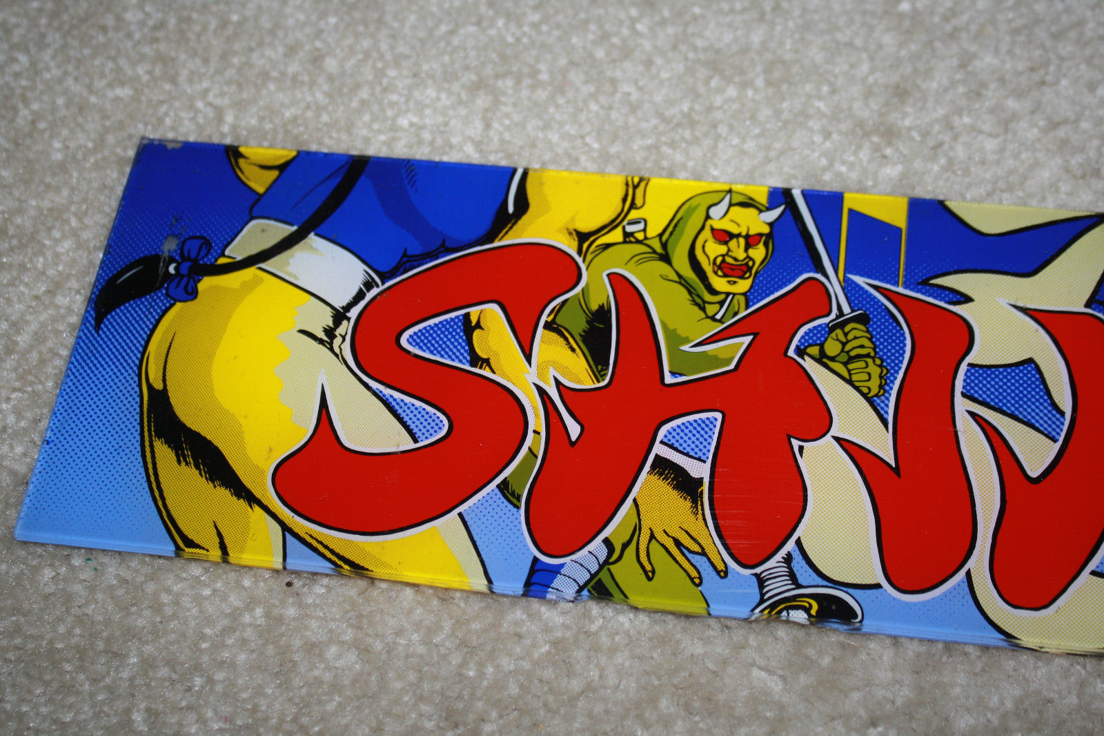 Vintage Original Shinobi Sega Arcade Marquee - Plexiglass