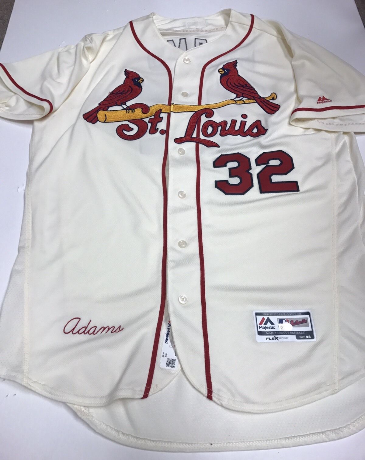 Matt Adams St Louis Cardinals Game Used Worn Jersey MLB Authenticated