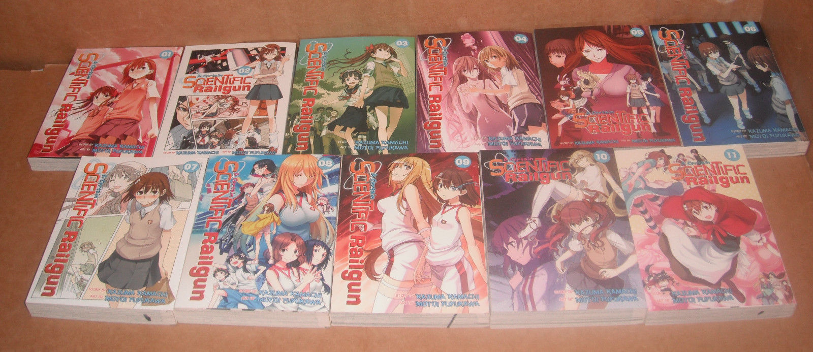 A Certain Scientific Railgun Vol 1,2,3,4,5,6,7,8,9,10,11 Manga English