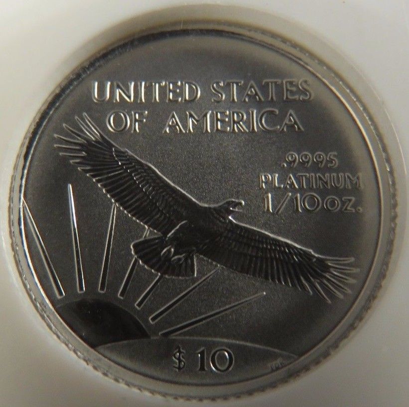 2001 Platinum Eagle NGC P$10 MS 70