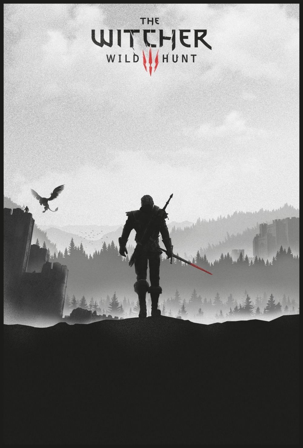 The Witcher 3 Wild Hunt Hot Game Art Silk Poster 24x36inch