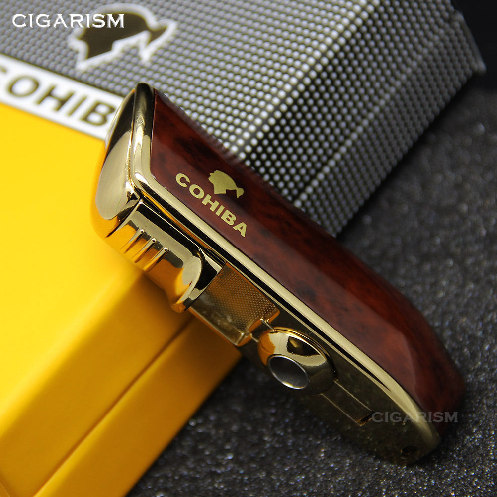 COHIBA Red Wood Snake Mouth Shape Metal Torch Jet Flame Cigarette Cigar Lighter