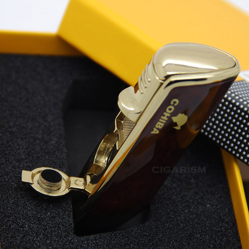 COHIBA Red Wood Snake Mouth Shape Metal Torch Jet Flame Cigarette Cigar Lighter