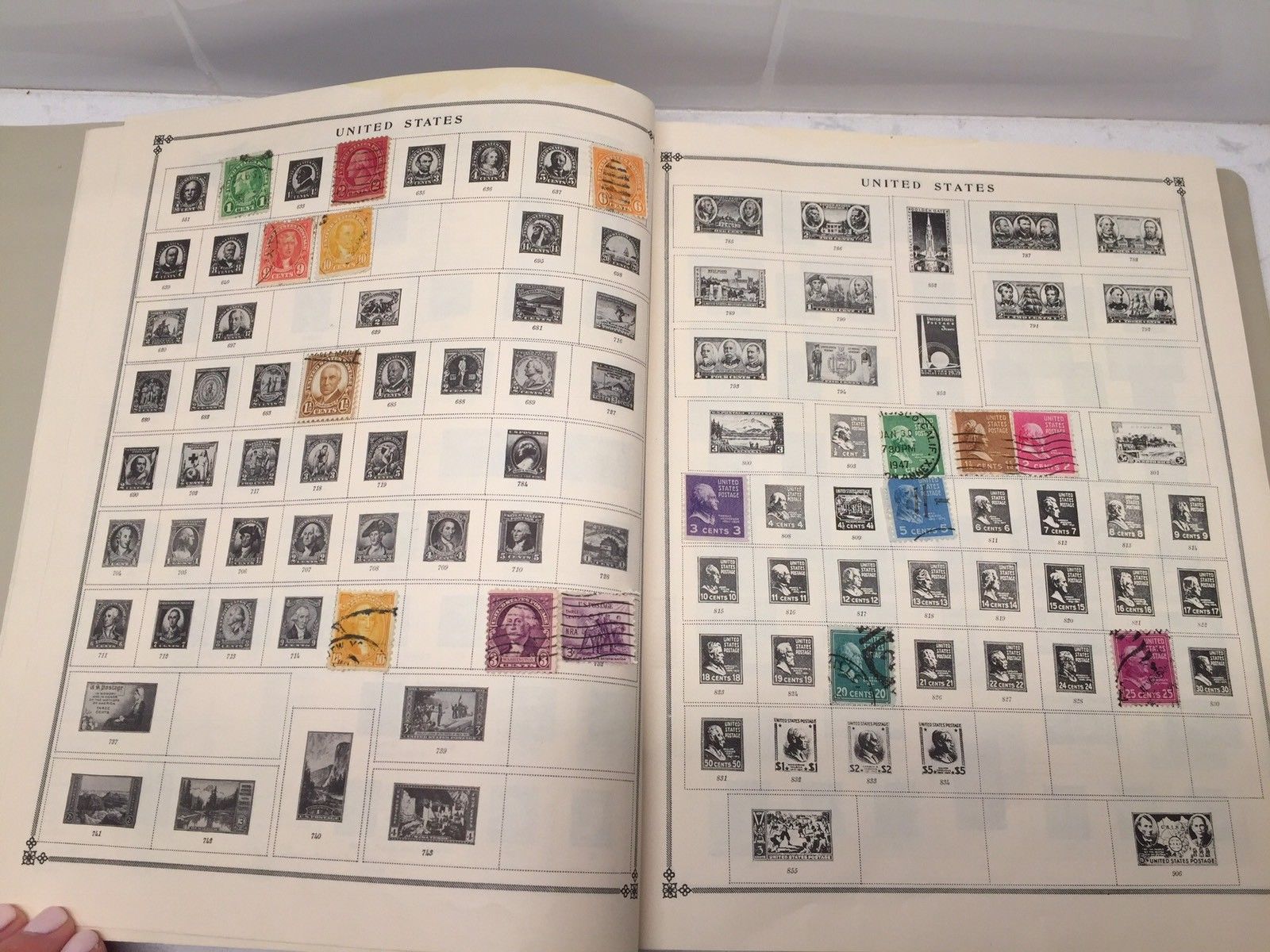 Scott's World Stamp Album 1966 OLD STAMP COLLECTION Estate Sale Find STAMP LOT