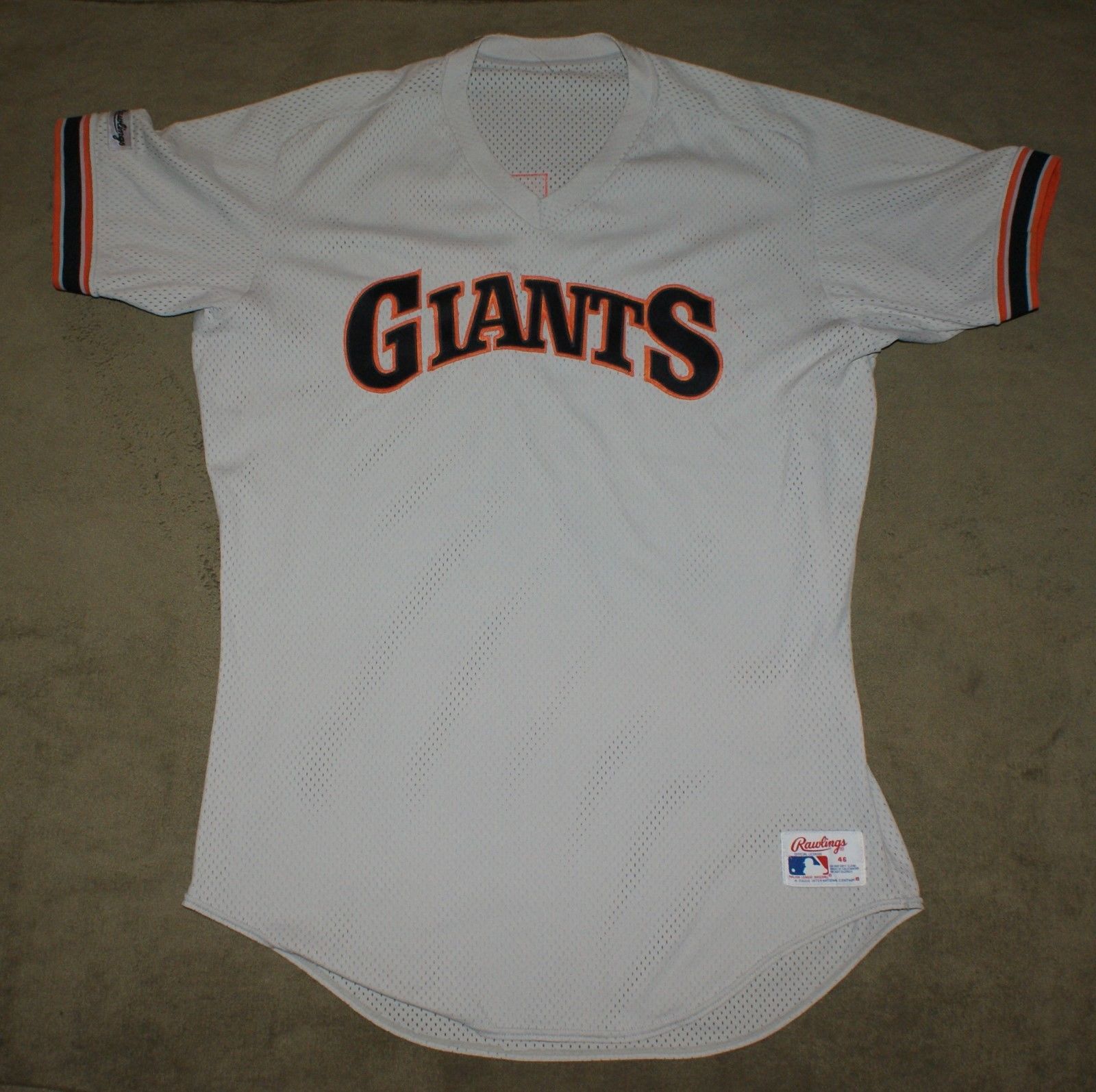 1991 San Jose, Clinton Giants Minor League Game Used Worn Rawlings Jersey MILB