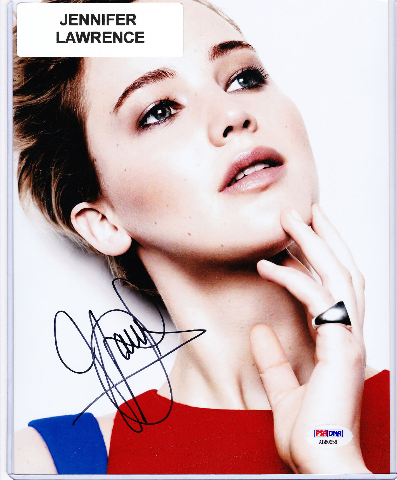 Jennifer Lawrence Autographed 8x10 Photo Auto Signed PSA/DNA Certified