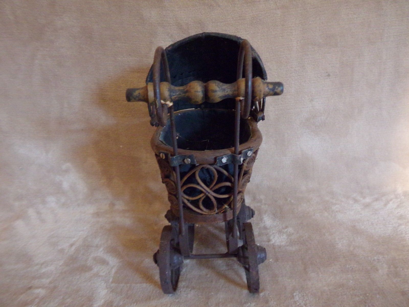 Vintage Handmade Wooden Mini Stroller Carriage