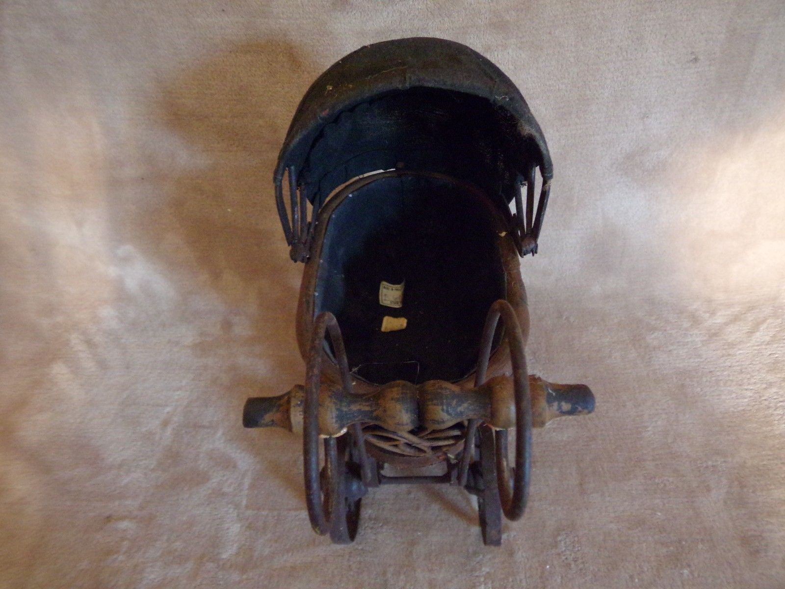 Vintage Handmade Wooden Mini Stroller Carriage