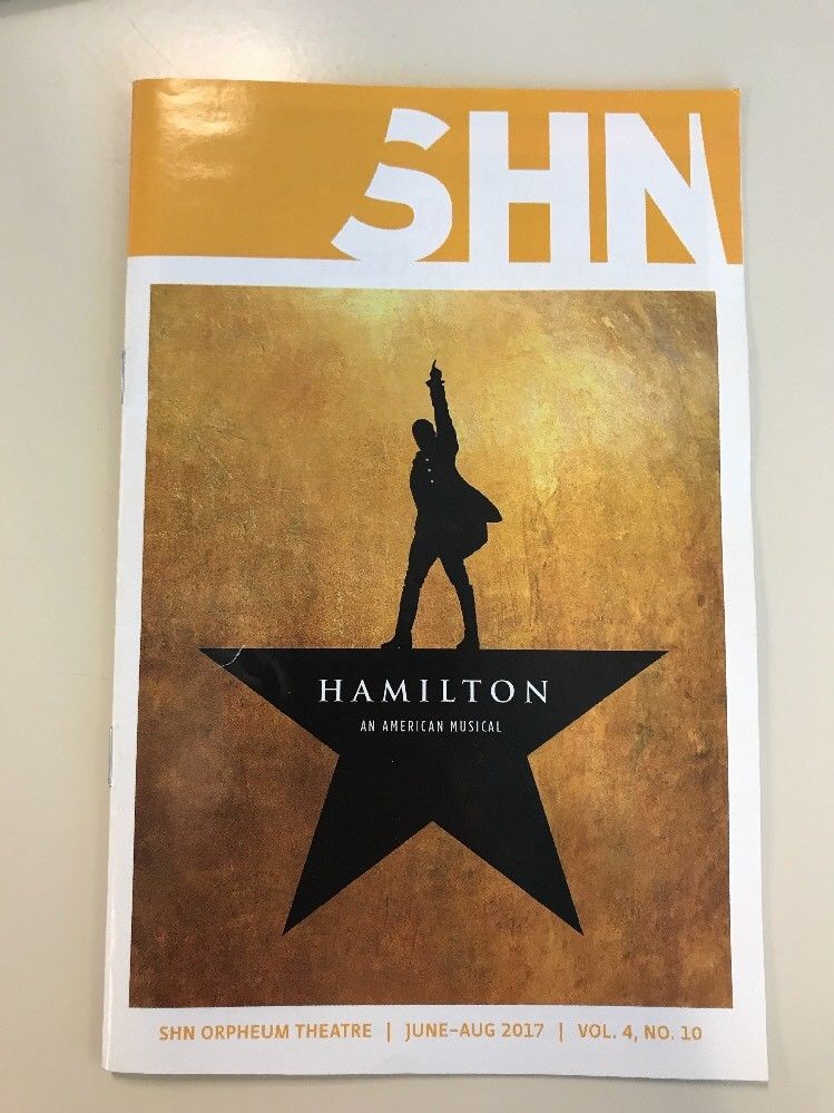 HAMILTON PLAYBILL SAN FRANCISCO SHN SF 1st Ed National Tour cast 2017 Broadway