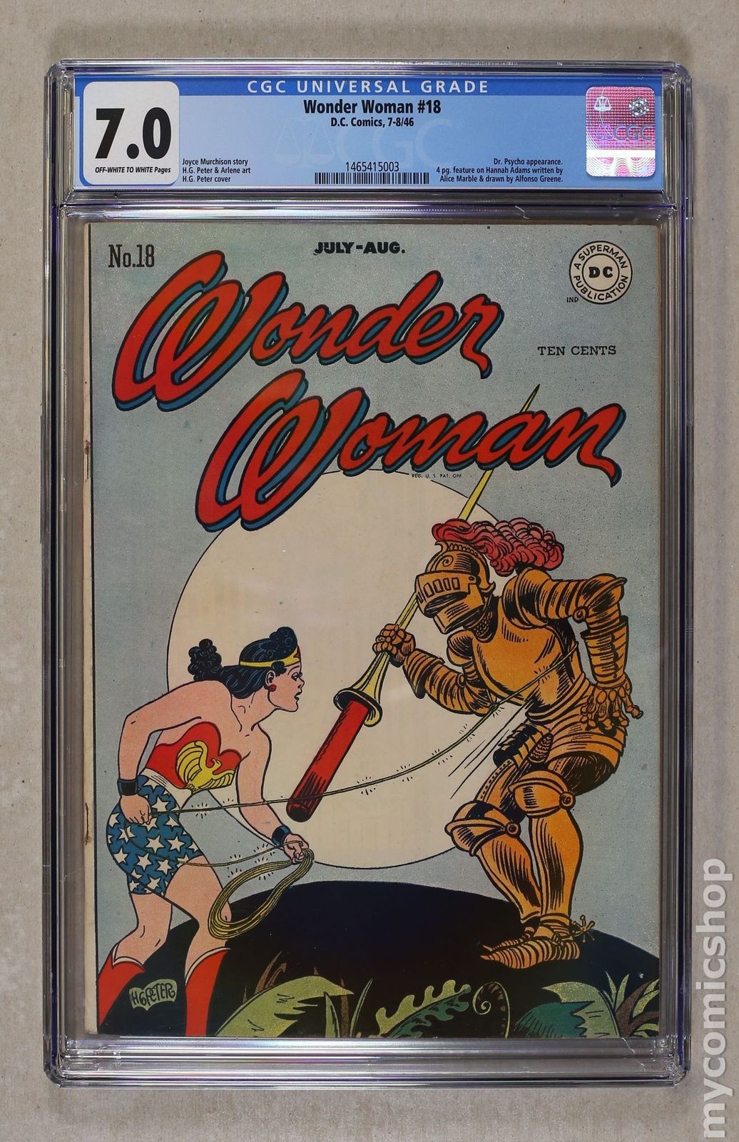 Wonder Woman (1942 1st Series DC) #18 CGC 7.0 1465415003