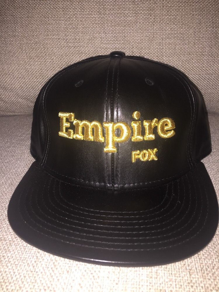 NWOT Empire Fox TV Show Promo Black Leather Hat Gold Letters by OTTO