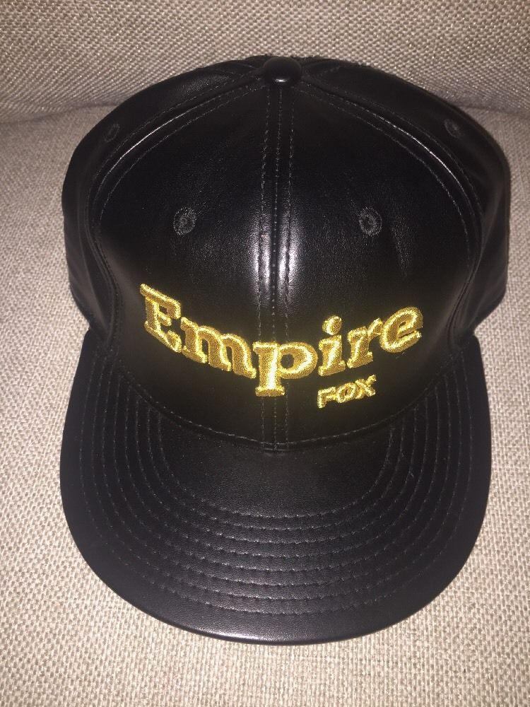 NWOT Empire Fox TV Show Promo Black Leather Hat Gold Letters by OTTO