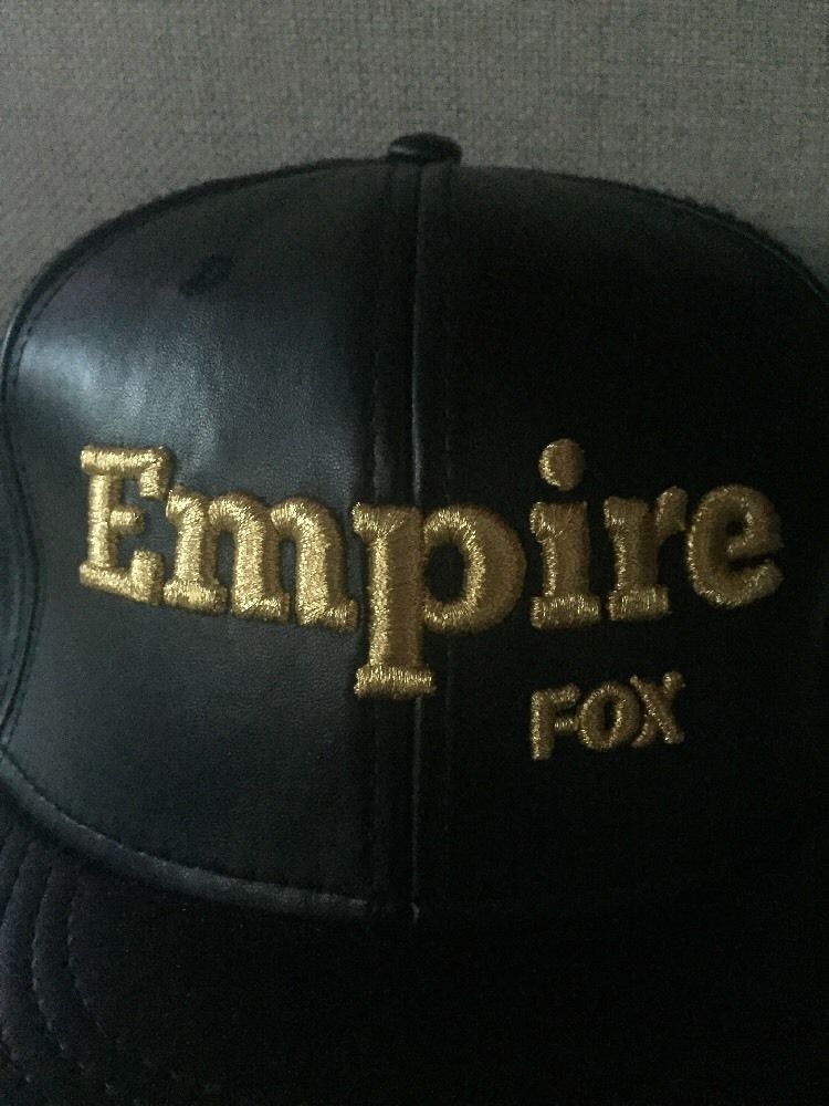 NWOT Empire Fox TV Show Promo Black Leather Hat Gold Letters by OTTO