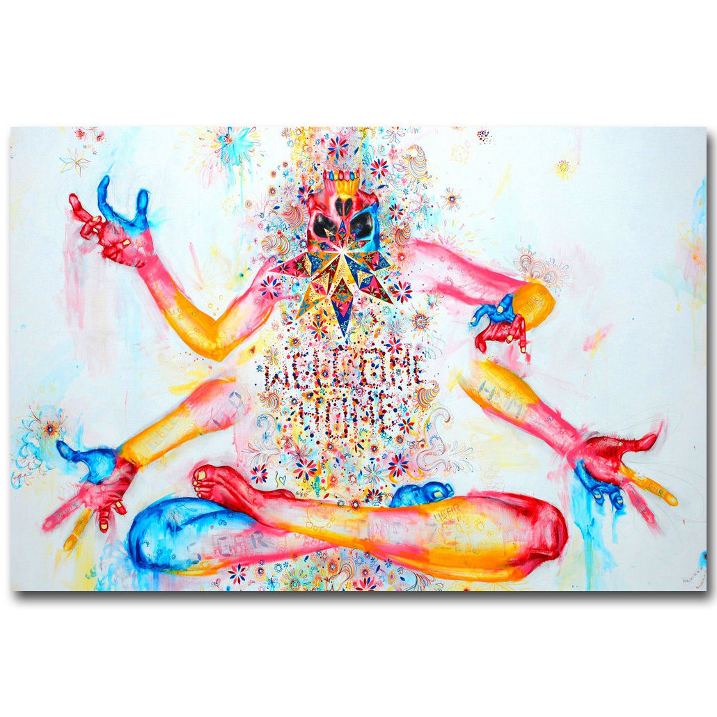 Buddha Psychedelic Trippy Art Silk Poster Print 12x18 24x36inch 021