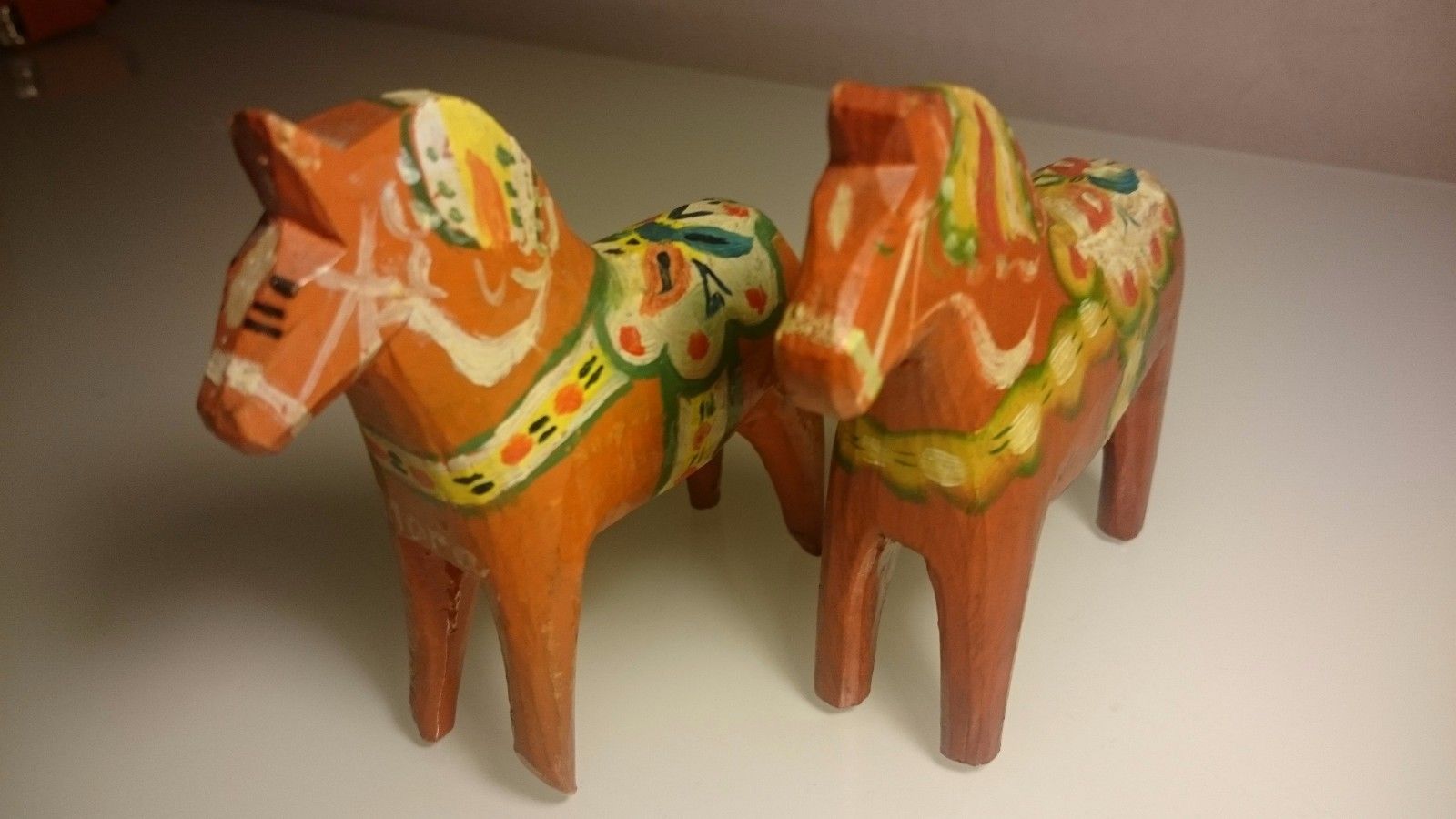 Antique Vintage Swedish Dala Horses Lot Of 2 Horses