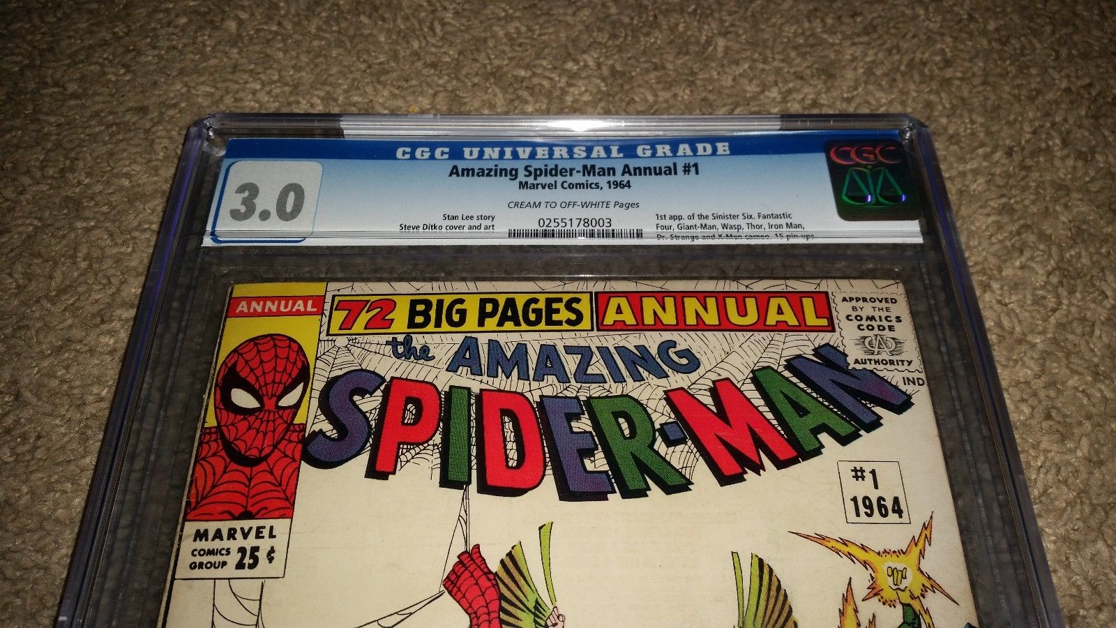 The Amazing Spider-Man Annual #1 (1964, Marvel) CGC 3.0 - 1st Sinister Six - 25c