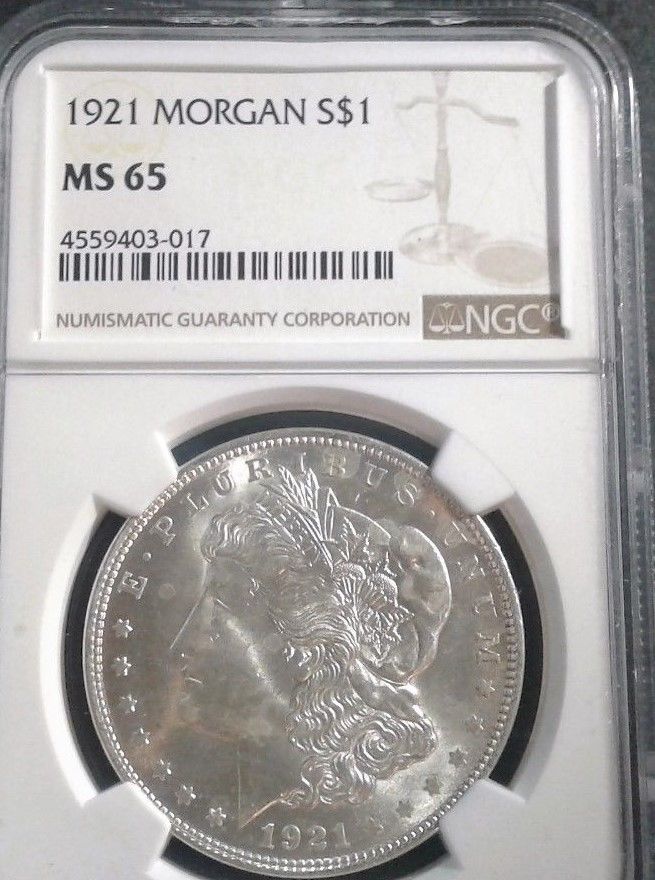 NGC MS-65 1921 Morgan Silver Dollar *Free Shipping*