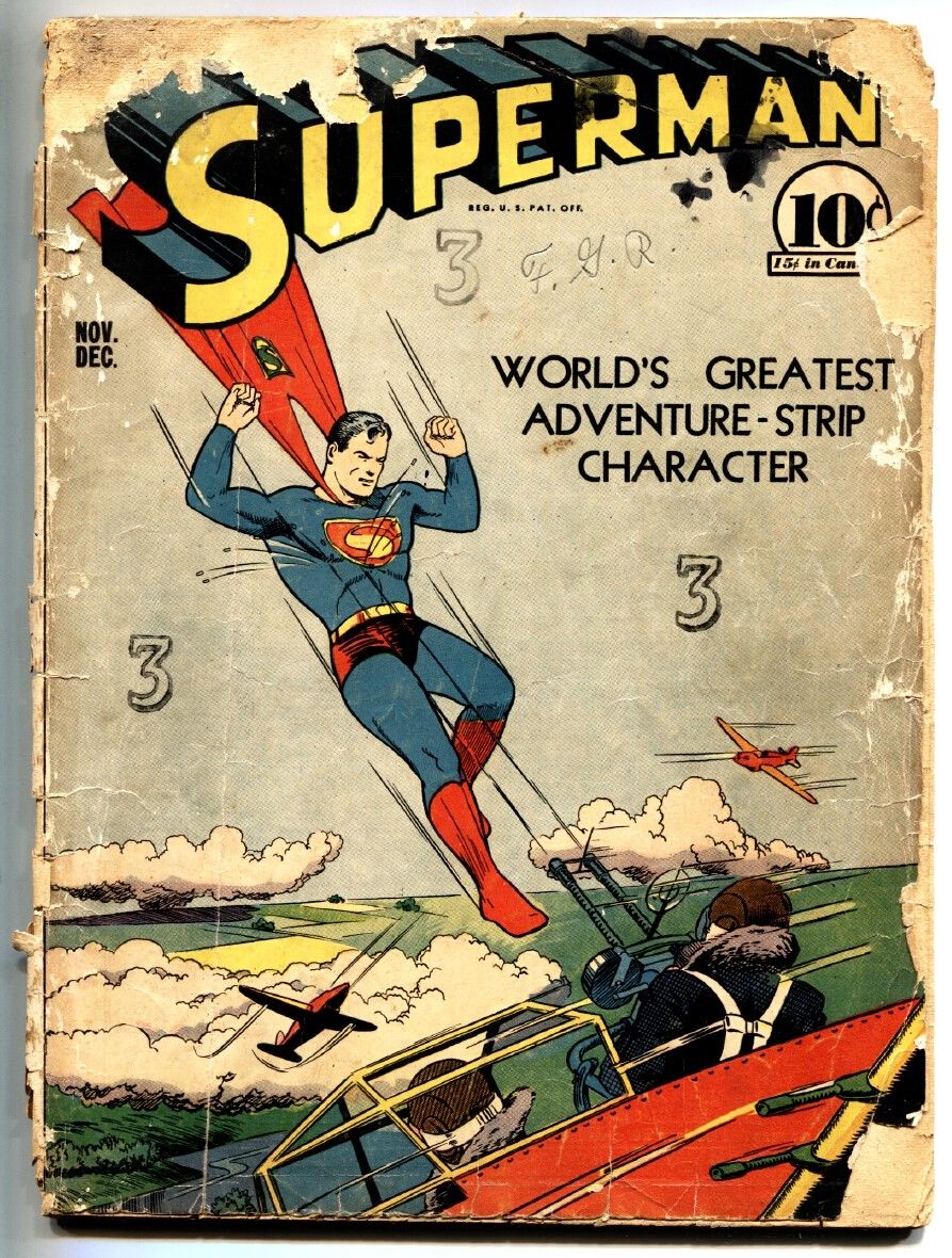 SUPERMAN #7-1940-Golden-Age Superhero DC Comic 1st Perry White