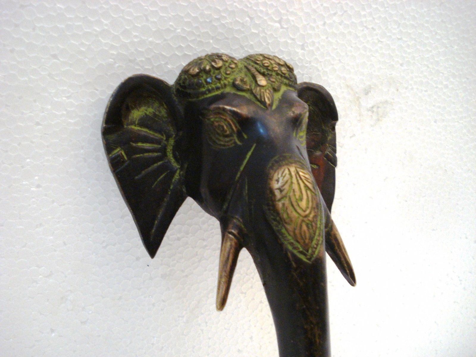 LARGE - Vintage Style BRASS Door Handle - ELEPHANT Style  - BRASS (1085)