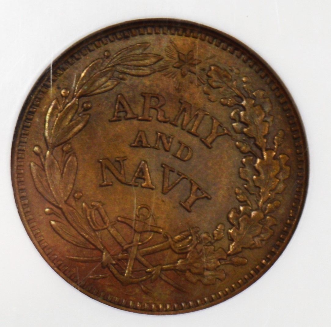 1861-1865 CIVIL WAR TOKEN FEDERAL UNION F-219/320a MS65BN NGC