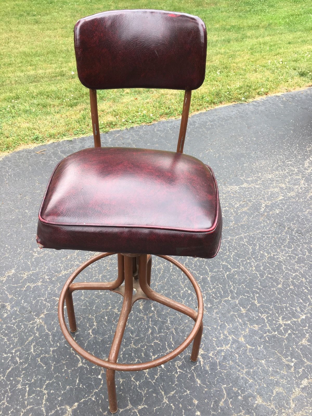 steelcase drafting stool Shop Industrial Stool Chair Wood Mid Century Modern