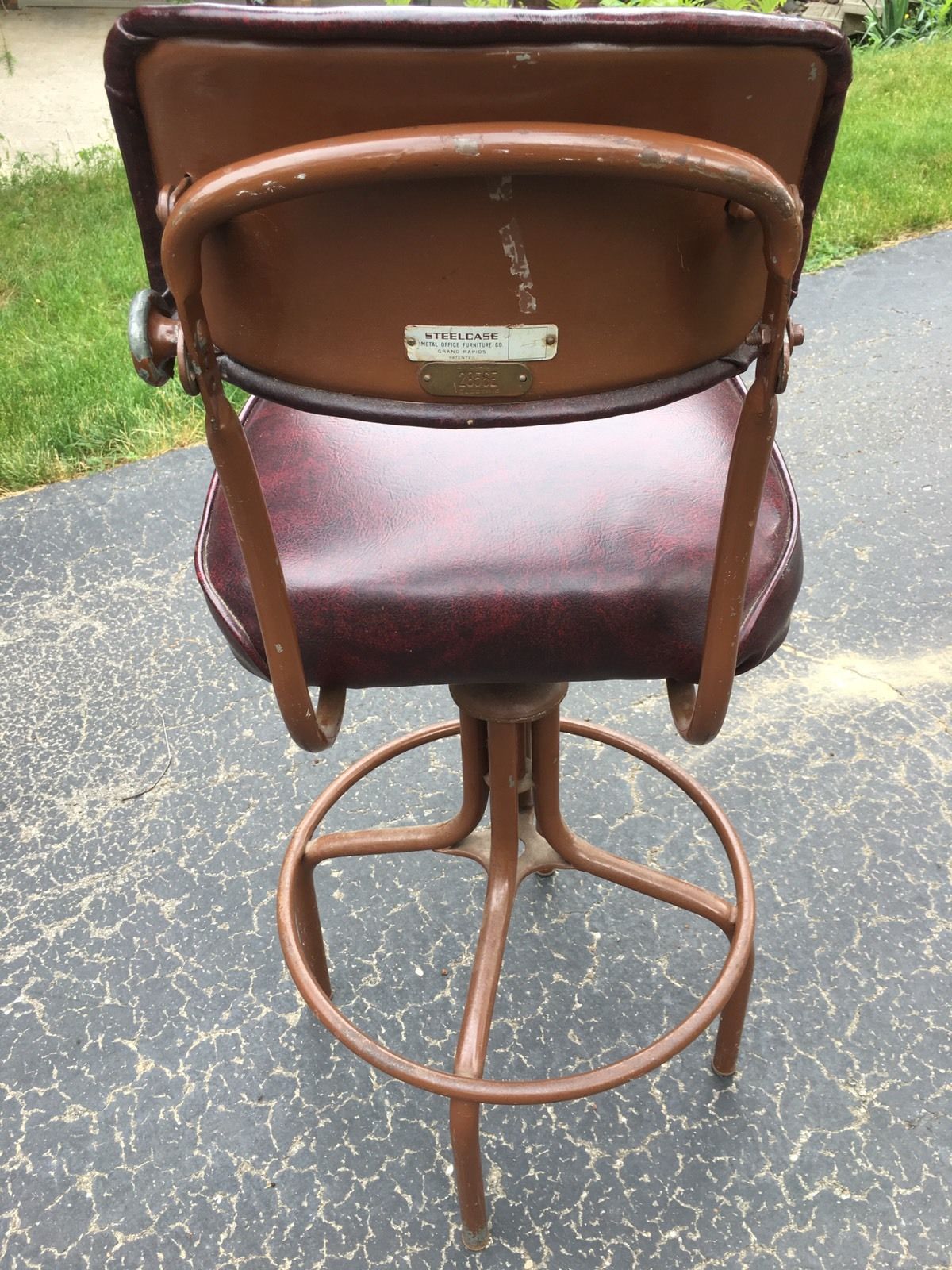 steelcase drafting stool Shop Industrial Stool Chair Wood Mid Century Modern