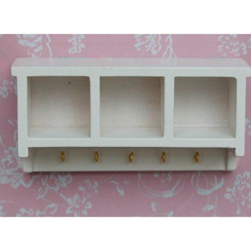 1/12 Miniature Dollhouse Kitchen Wood Wall Bracket White V2W4