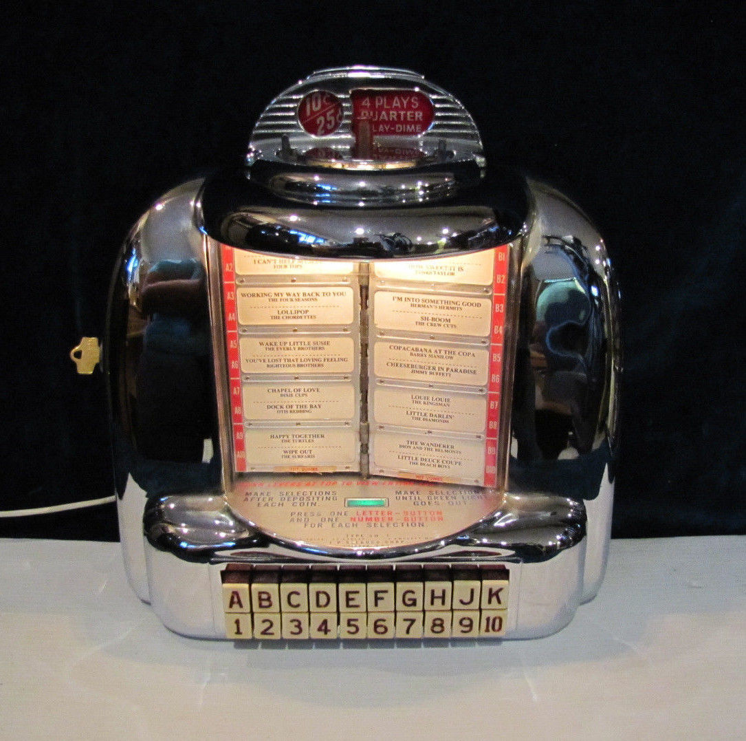 Working Seeburg 3W1 Wallbox Jukebox Nice Chrome