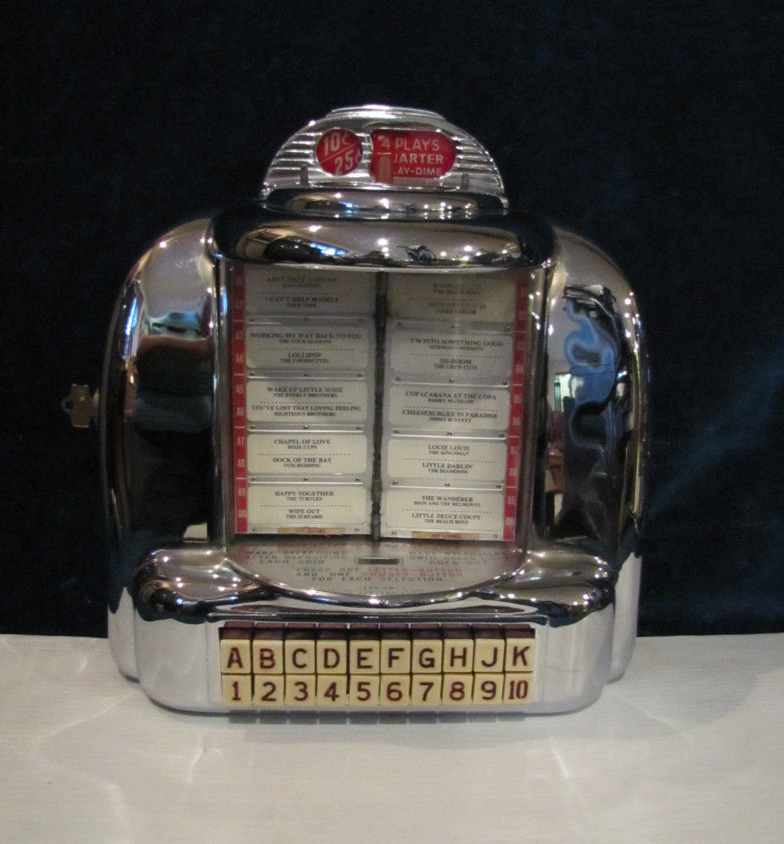 Working Seeburg 3W1 Wallbox Jukebox Nice Chrome