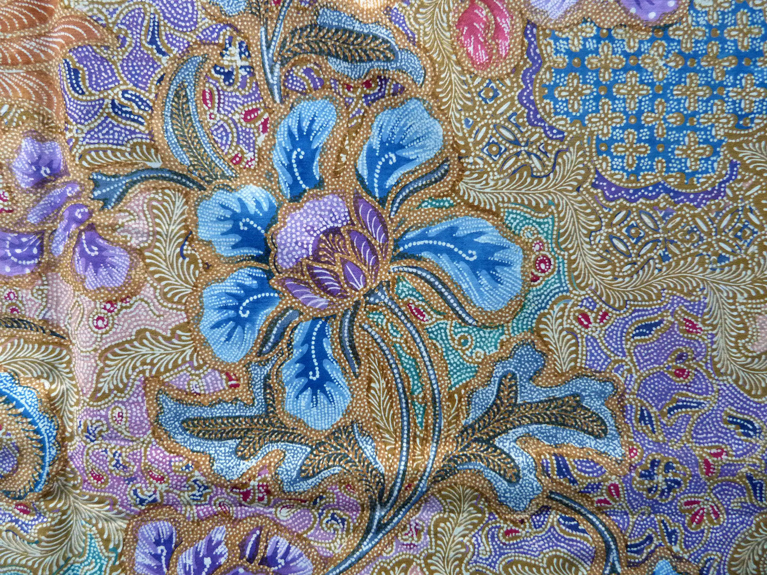 Beautiful floral indonesian handmade batik