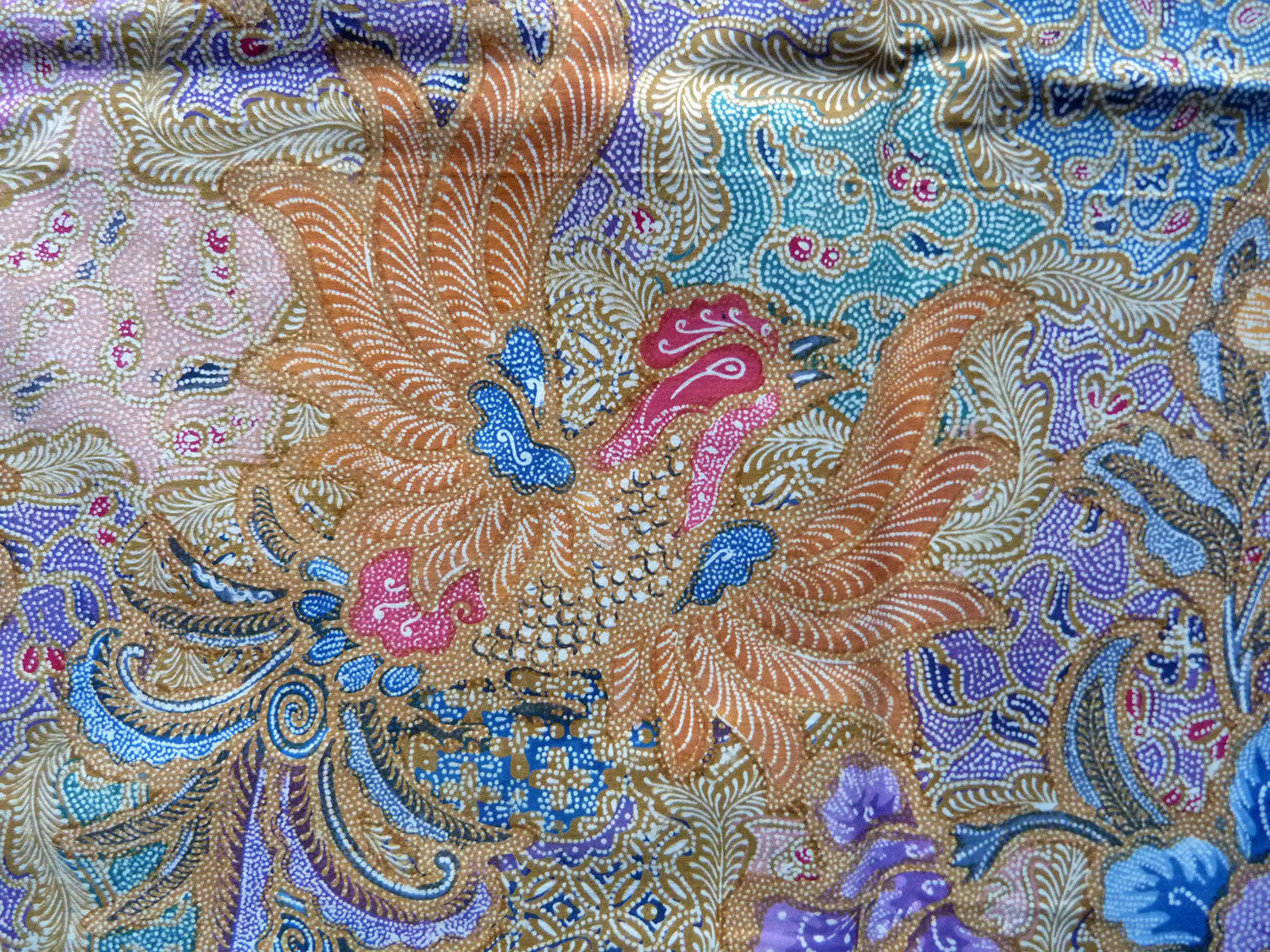 Beautiful floral indonesian handmade batik